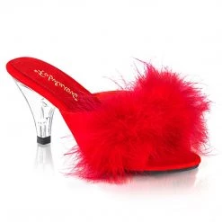 Fabulicious Coming Soon (Pre-Order) BELLE-301F Red Pu-Fur/Clear