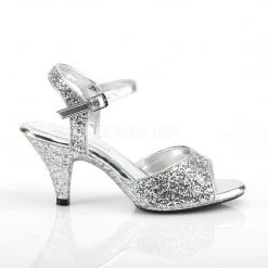 Fabulicious BELLE-309G Silver Glitter Shoes