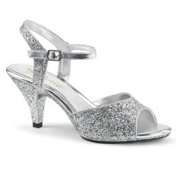 Fabulicious BELLE-309G Silver Glitter Shoes