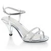 Fabulicious BELLE-316 Silver Metallic Pu/Clear