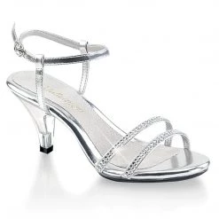 Fabulicious BELLE-316 Silver Metallic Pu/Clear