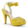 Pin Up Couture BETTIE-01 Yellow Faux Leather Shoes