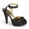 Pin Up Couture Shoes BETTIE-04 Black Satin