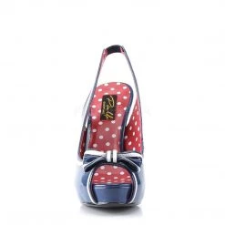 Pin Up Couture BETTIE-05 Navy Blue Patent Shoes