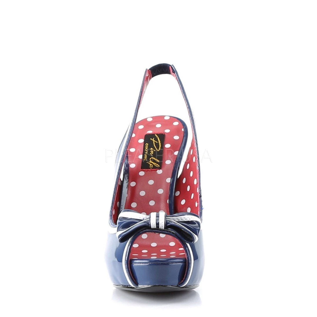 Pin Up Couture BETTIE-05 Navy Blue Patent Shoes 4 Pin Up Couture BETTIE-05 Navy Blue Patent Shoes