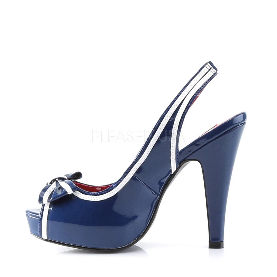 Pin Up Couture BETTIE-05 Navy Blue Patent Shoes 5 Pin Up Couture BETTIE-05 Navy Blue Patent Shoes