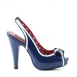 Pin Up Couture BETTIE-05 Navy Blue Patent Shoes 12 Pin Up Couture BETTIE-05 Navy Blue Patent Shoes