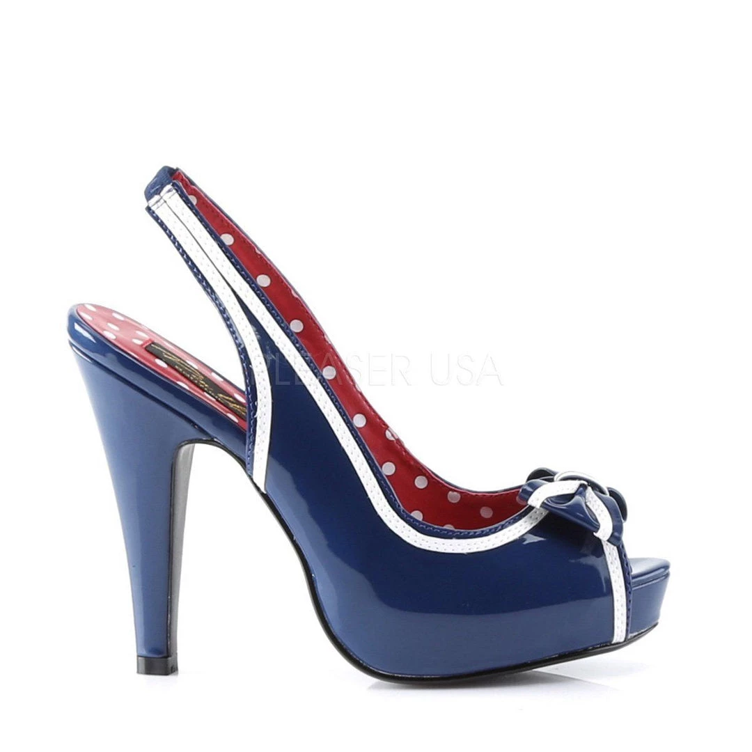 Pin Up Couture BETTIE-05 Navy Blue Patent Shoes 7 Pin Up Couture BETTIE-05 Navy Blue Patent Shoes