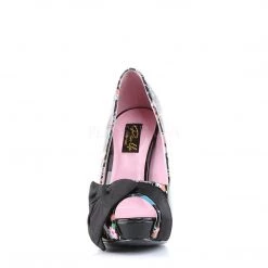 Pin Up Couture Shoes BETTIE-13 Black Patent (Muertos Print)
