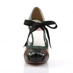 Pin Up Couture BETTIE-19 Tan Multi Faux Leather