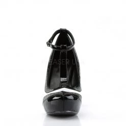 Pin Up Couture Shoes BETTIE-22 Black-White Patent