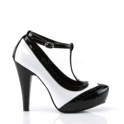 Pin Up Couture Shoes BETTIE-22 Black-White Patent