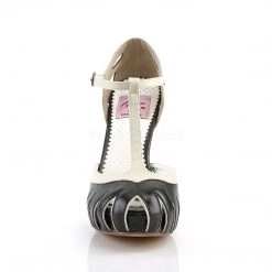 Pin Up Couture BETTIE-25 Black-Cream Faux Leather 9 Pin Up Couture BETTIE-25 Black-Cream Faux Leather