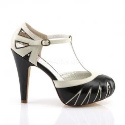 Pin Up Couture BETTIE-25 Black-Cream Faux Leather 12 Pin Up Couture BETTIE-25 Black-Cream Faux Leather