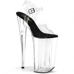Pleaser Shoes BEYOND-008 Clear-Black/Clear Platform Sandal