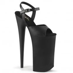 Pleaser BEYOND-009 Black Faux Leather Platform Sandal Shoes