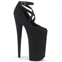 Pleaser Shoes BEYOND-087FS Black Faux Suede/Black Faux Suede Pump
