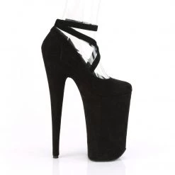 Pleaser Shoes BEYOND-087FS Black Faux Suede/Black Faux Suede Pump