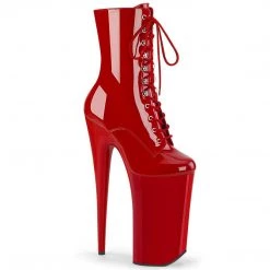 Pleaser BEYOND-1020 Red Patent Ankle Boot