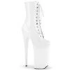 Pleaser BEYOND-1020 White Patent Ankle Boot