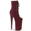 Pleaser Boots BEYOND-1020FS Burgundy Faux Suede/Burgundy Faux Suede Ankle Boot