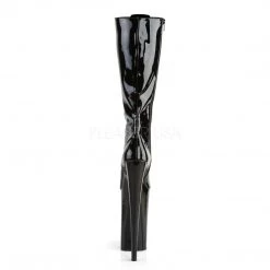 Pleaser BEYOND-2020 Black Patent Knee Boot Boots