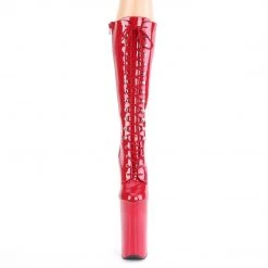 Pleaser Coming Soon (Pre-Order) BEYOND-2020 Red Patent Knee Boot