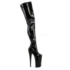 Pleaser BEYOND-4000 Black Stretch Patent Boot