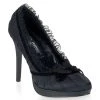 Pin Up Couture Shoes BLISS-38 Black Satin