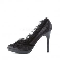 Pin Up Couture Shoes BLISS-38 Black Satin
