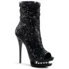 Pleaser Coming Soon (Pre-Order) BLONDIE-R-1008 Black Sequins Ankle Boot 2 Pleaser Coming Soon (Pre-Order) BLONDIE-R-1008 Black Sequins Ankle Boot