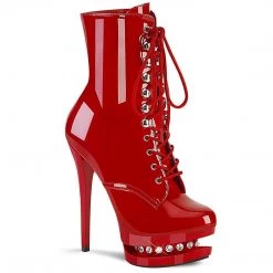Pleaser BLONDIE-R-1020 Red Patent Ankle Boot