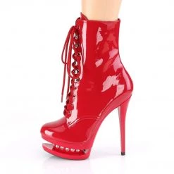 Pleaser BLONDIE-R-1020 Red Patent Ankle Boot