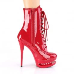Pleaser BLONDIE-R-1020 Red Patent Ankle Boot