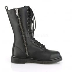 Demonia Boots BOLT-300 Black Vegan Leather Mid-Calf Boot