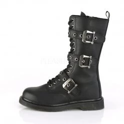 Demonia Coming Soon (Pre-Order) BOLT-330 Black Vegan Leather Mid-Calf Boot