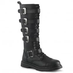 Demonia BOLT-425 Black Vegan Leather Combat Boot