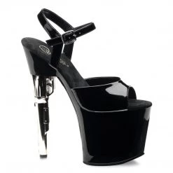 Pleaser BONDGIRL-709 Black Patent Platform Sandal