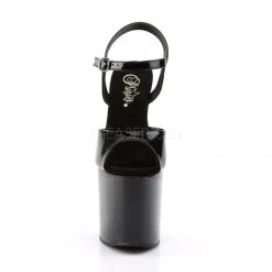 Pleaser BONDGIRL-709 Black Patent Platform Sandal 12 Pleaser BONDGIRL-709 Black Patent Platform Sandal