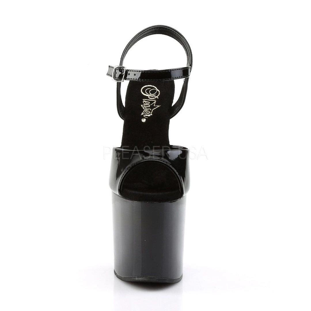 Pleaser BONDGIRL-709 Black Patent Platform Sandal 4 Pleaser BONDGIRL-709 Black Patent Platform Sandal