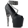 Pleaser BONDGIRL-783 Black Faux Leather Pump Shoes