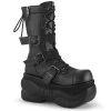 Demonia BOXER-230 Black Vegan Leather Mid-Calf Boot Boots