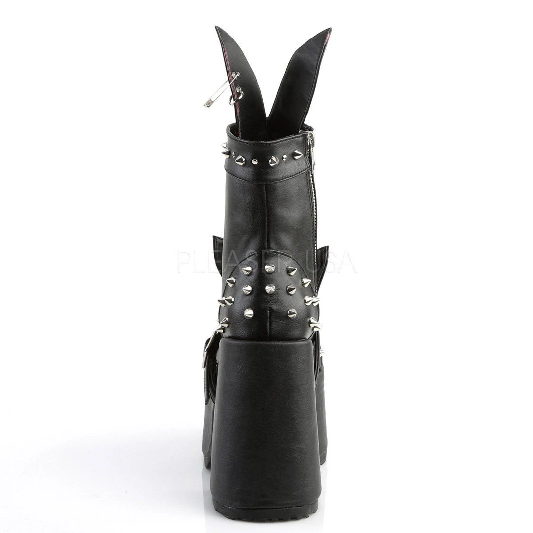 Demonia CAMEL-202 Black Vegan Leather Ankle Boot 6 Demonia CAMEL-202 Black Vegan Leather Ankle Boot