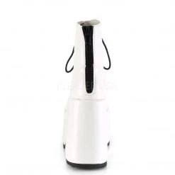 Demonia CAMEL-203 White Vegan Leather Ankle Boot Boots