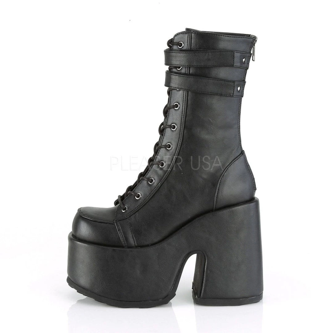 Demonia Boots CAMEL-250 Black Vegan Leather Mid-Calf Boot 5 Demonia Boots CAMEL-250 Black Vegan Leather Mid-Calf Boot