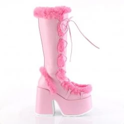 Archive CAMEL-311 Baby Pink Vegan Leather Boots