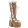 Demonia Boots CAMEL-311 Camel Vegan Suede