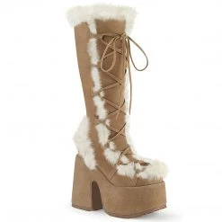 Demonia Boots CAMEL-311 Camel Vegan Suede