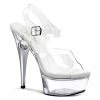 Pleaser CAPTIVA-608 Clear Platform Sandal
