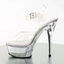 Pleaser CAPTIVA-608 Clear Platform Sandal